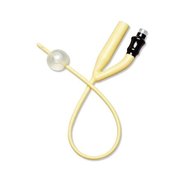 Catheter Foley 10Fr 30cc Straight Tip Silicone Elastomer Coated 2-Way 12/Ca